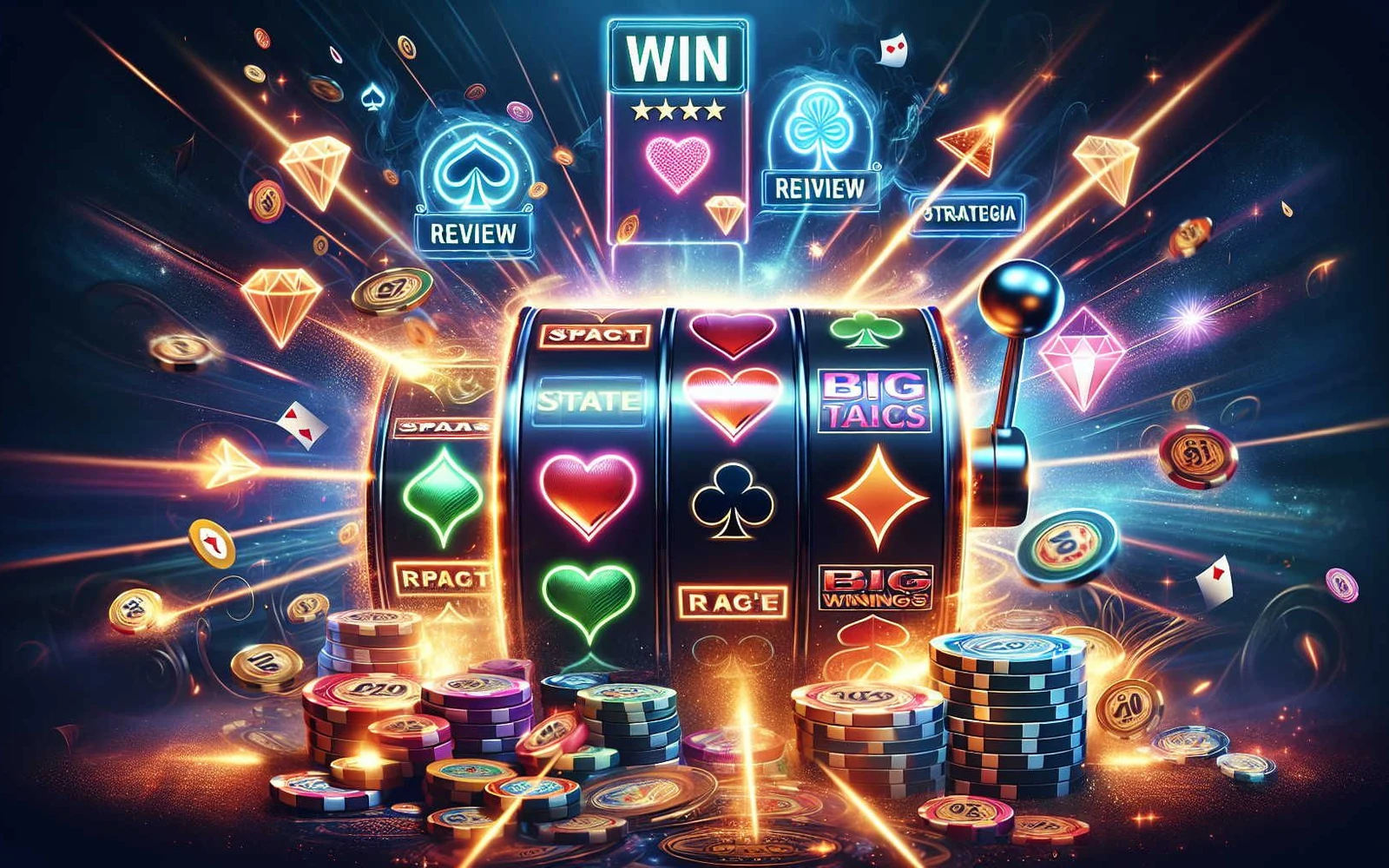 Ilustrasi layar slot mobile dengan reel, simbol, dan panel permainan